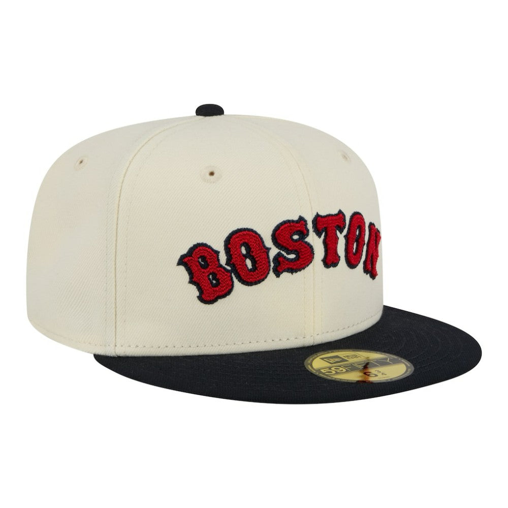 Boston Red Sox New Era Two-Tone Stitch 59FIFTY Fitted Hat Outlet