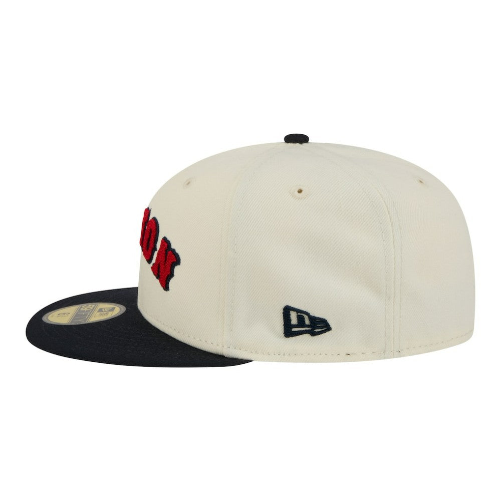 Boston Red Sox New Era Two-Tone Stitch 59FIFTY Fitted Hat Outlet