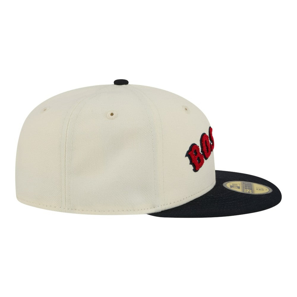 Boston Red Sox New Era Two-Tone Stitch 59FIFTY Fitted Hat Outlet