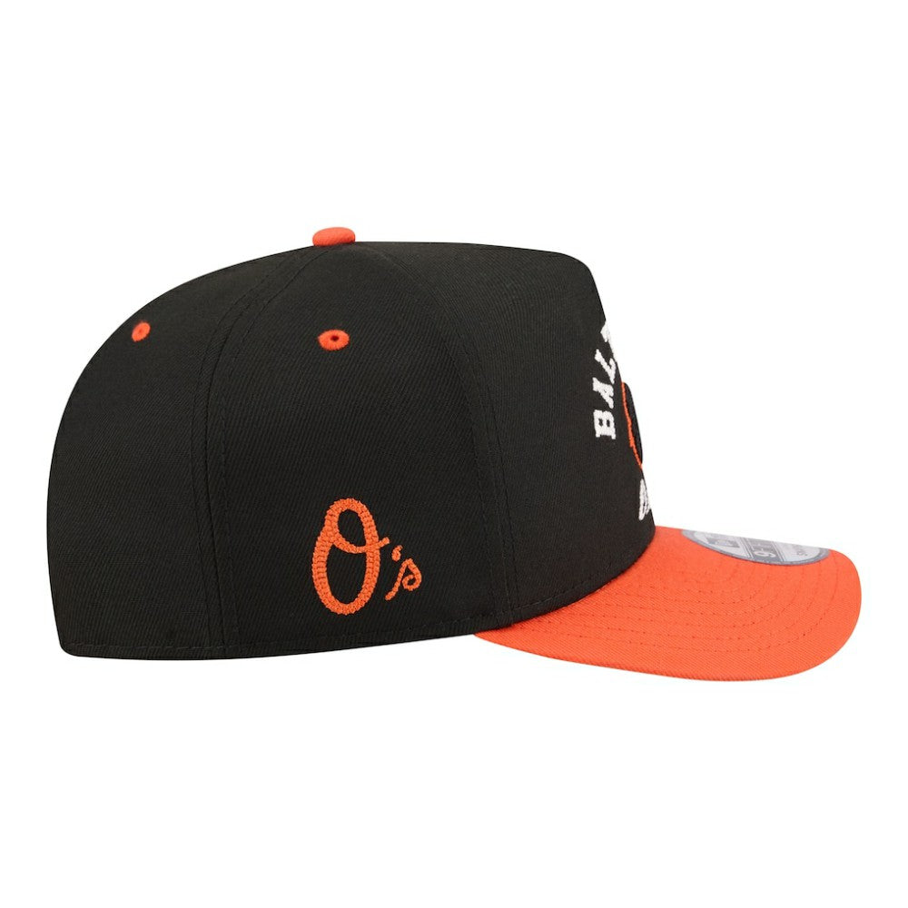 Baltimore Orioles New Era Arched A-Frame 9FIFTY Adjustable Hat Discount