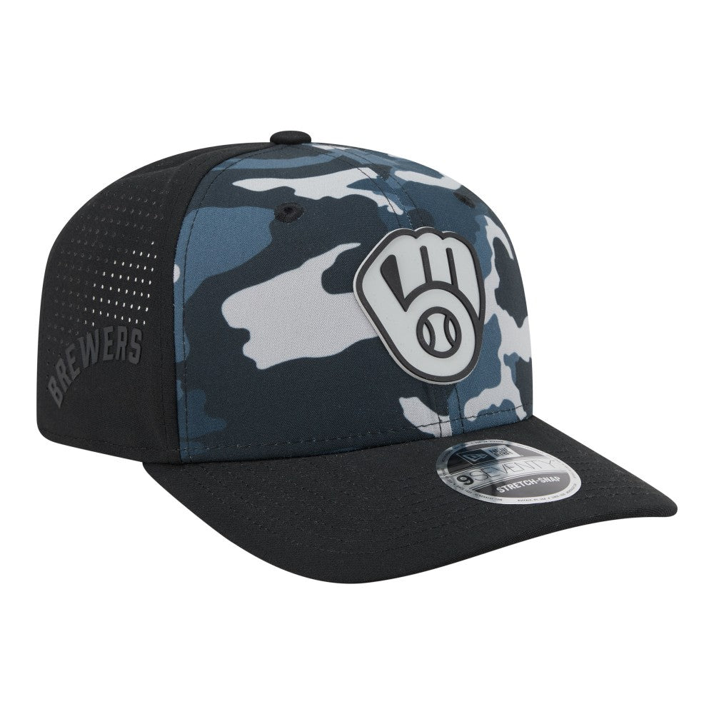 Milwaukee Brewers New Era Tonal Camo 9SEVENTY Stretch-Snap Hat Discount