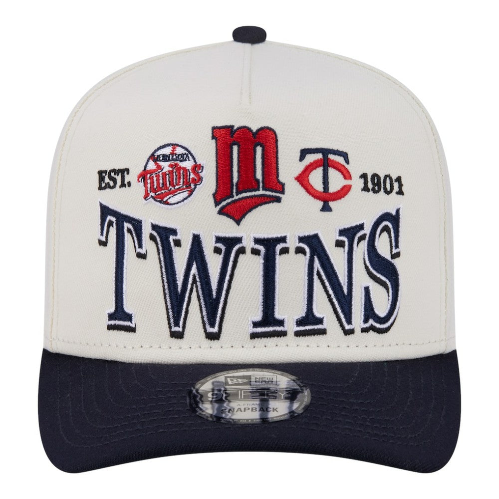 Minnesota Twins New Era Throwback Tri-Hit A-Frame 9FIFTY Adjustable Hat for sale
