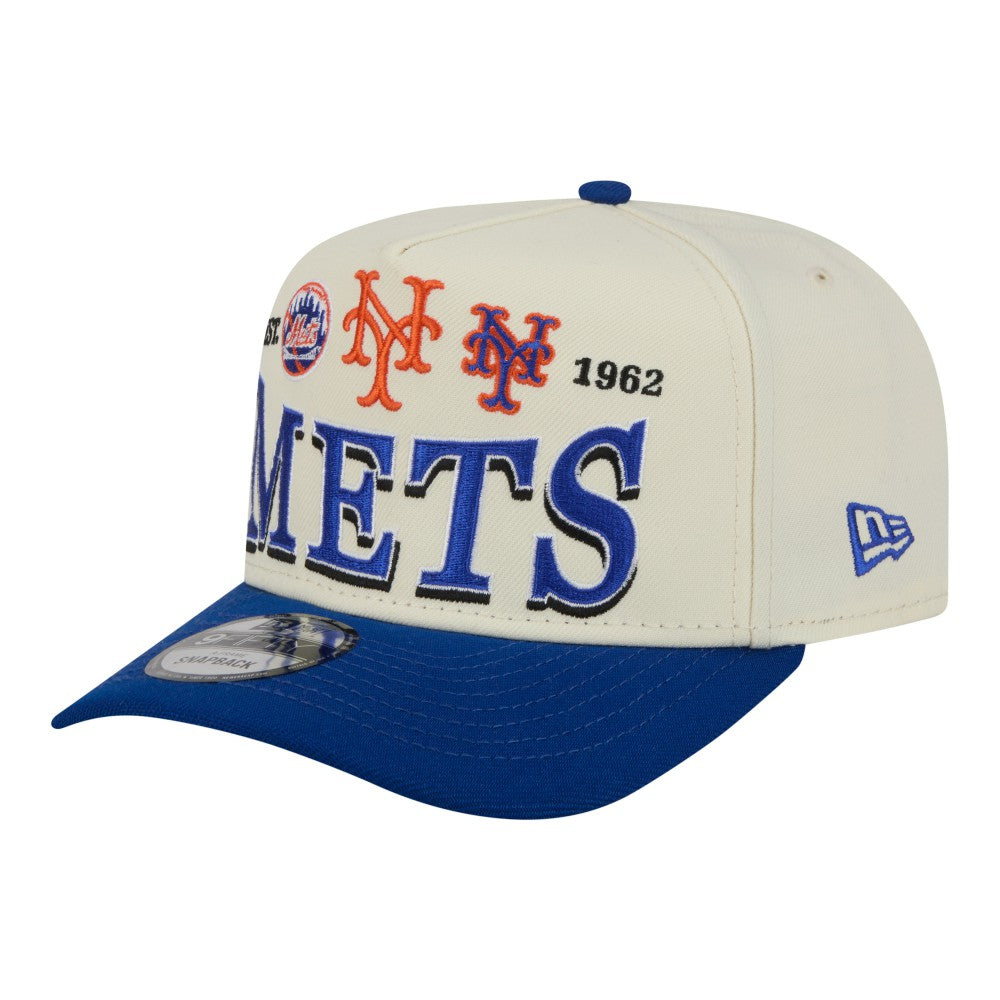 New York Mets New Era Throwback Tri-Hit A-Frame 9FIFTY Adjustable Hat Outlet