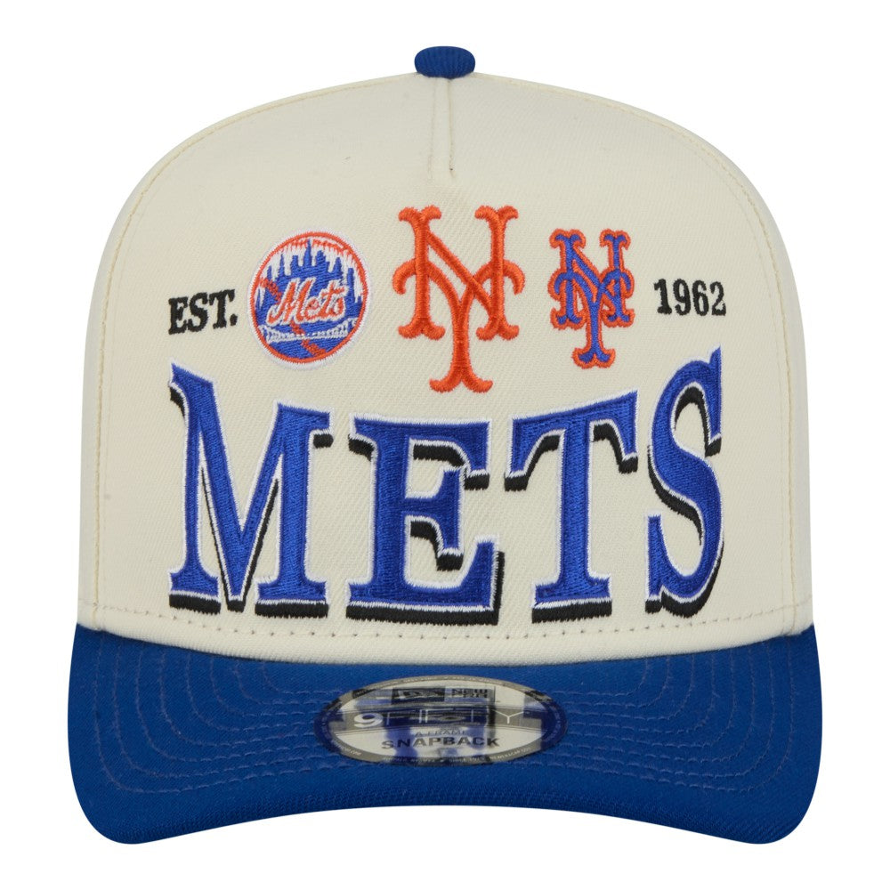 New York Mets New Era Throwback Tri-Hit A-Frame 9FIFTY Adjustable Hat Outlet