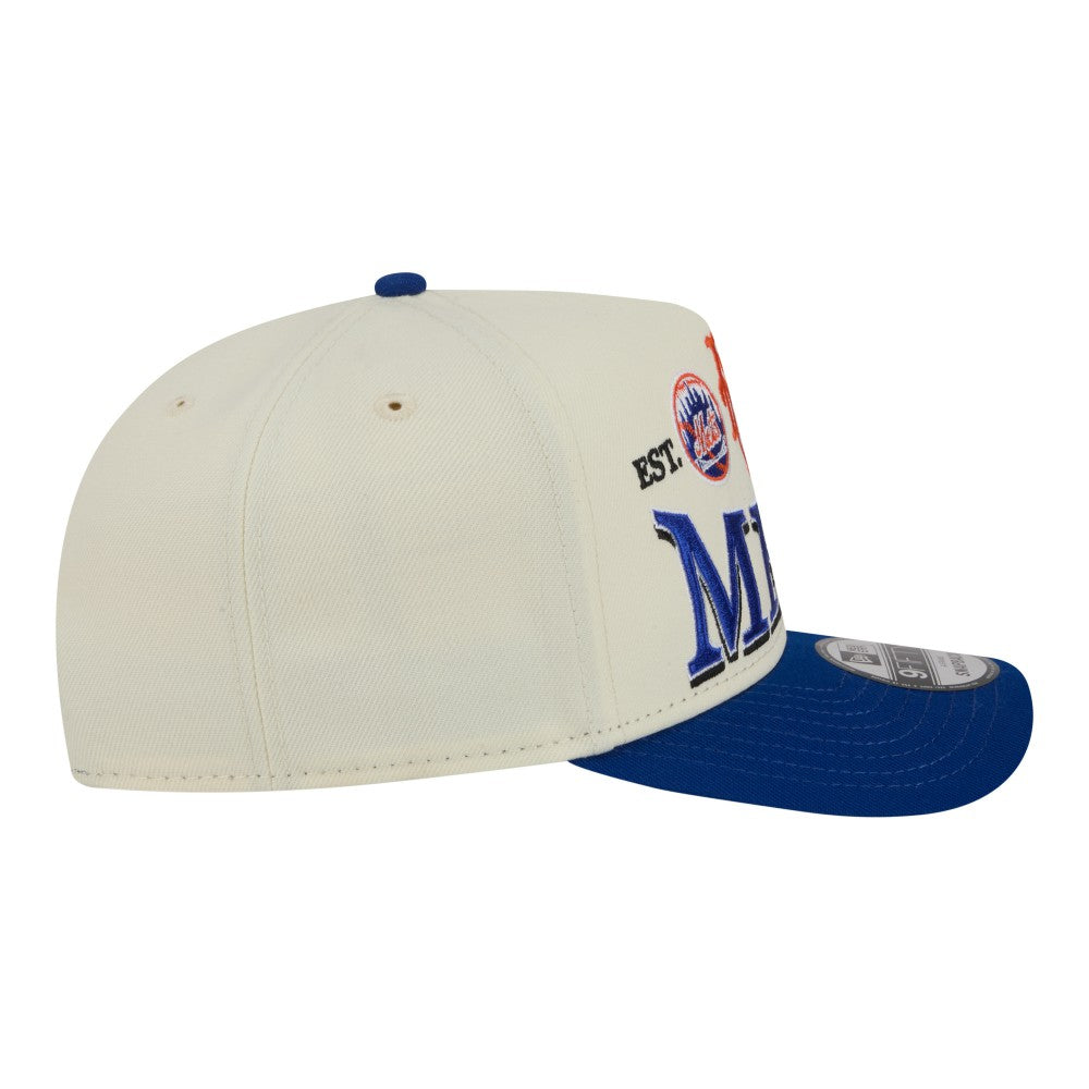 New York Mets New Era Throwback Tri-Hit A-Frame 9FIFTY Adjustable Hat Outlet