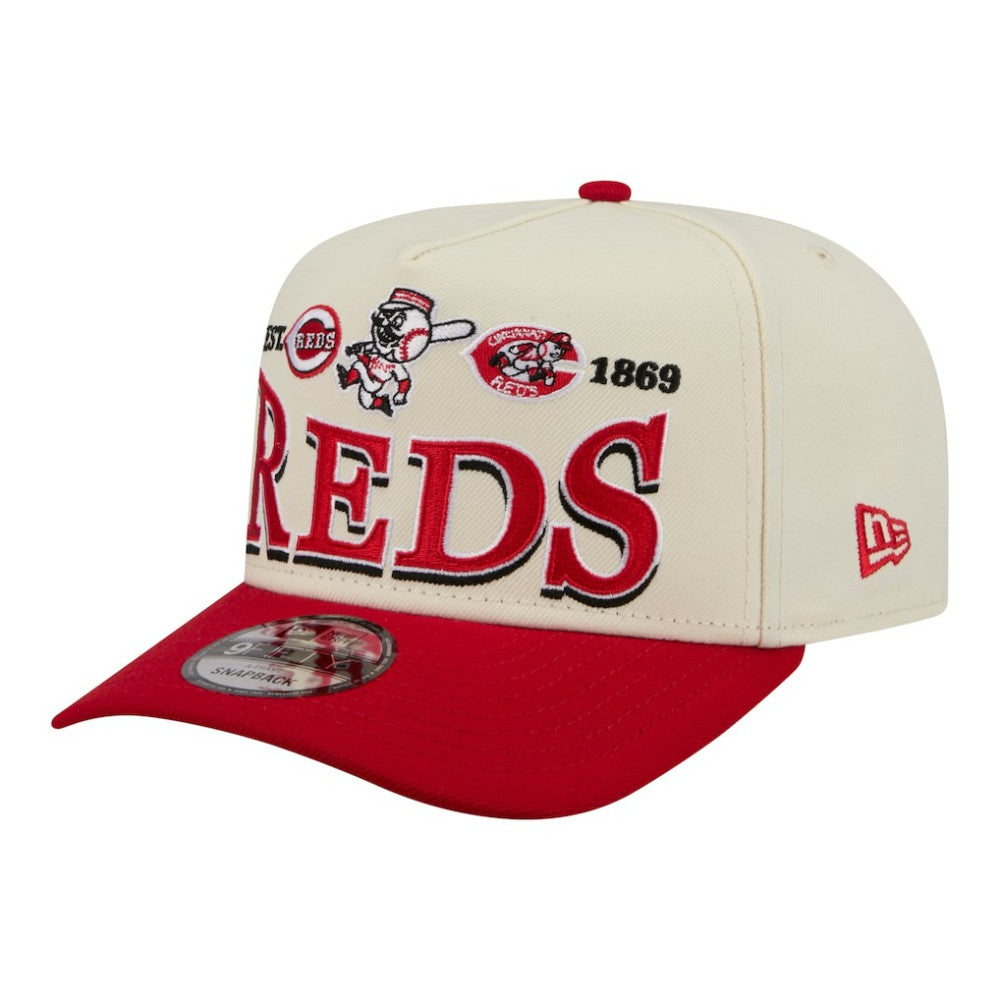 Cincinnati Reds New Era Throwback Tri-Hit A-Frame 9FIFTY Adjustable Hat Sale