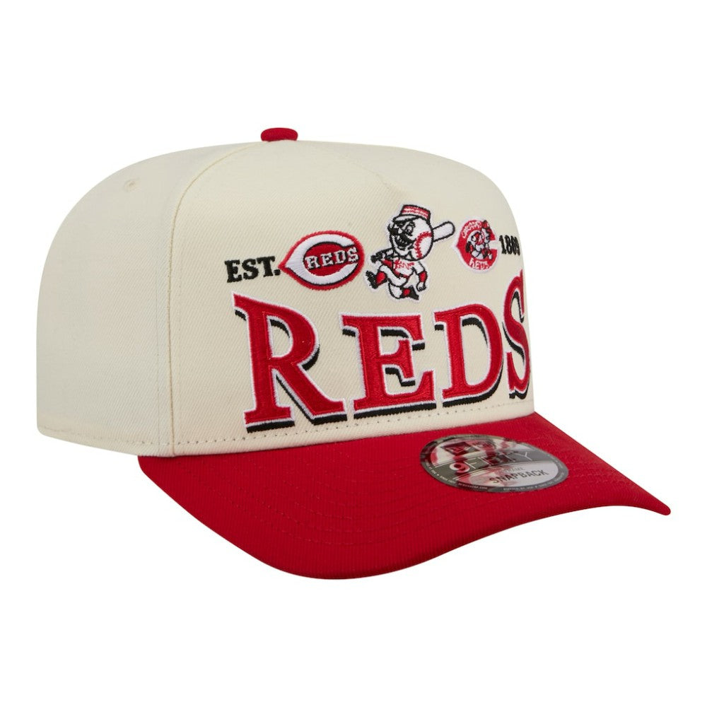 Cincinnati Reds New Era Throwback Tri-Hit A-Frame 9FIFTY Adjustable Hat Sale