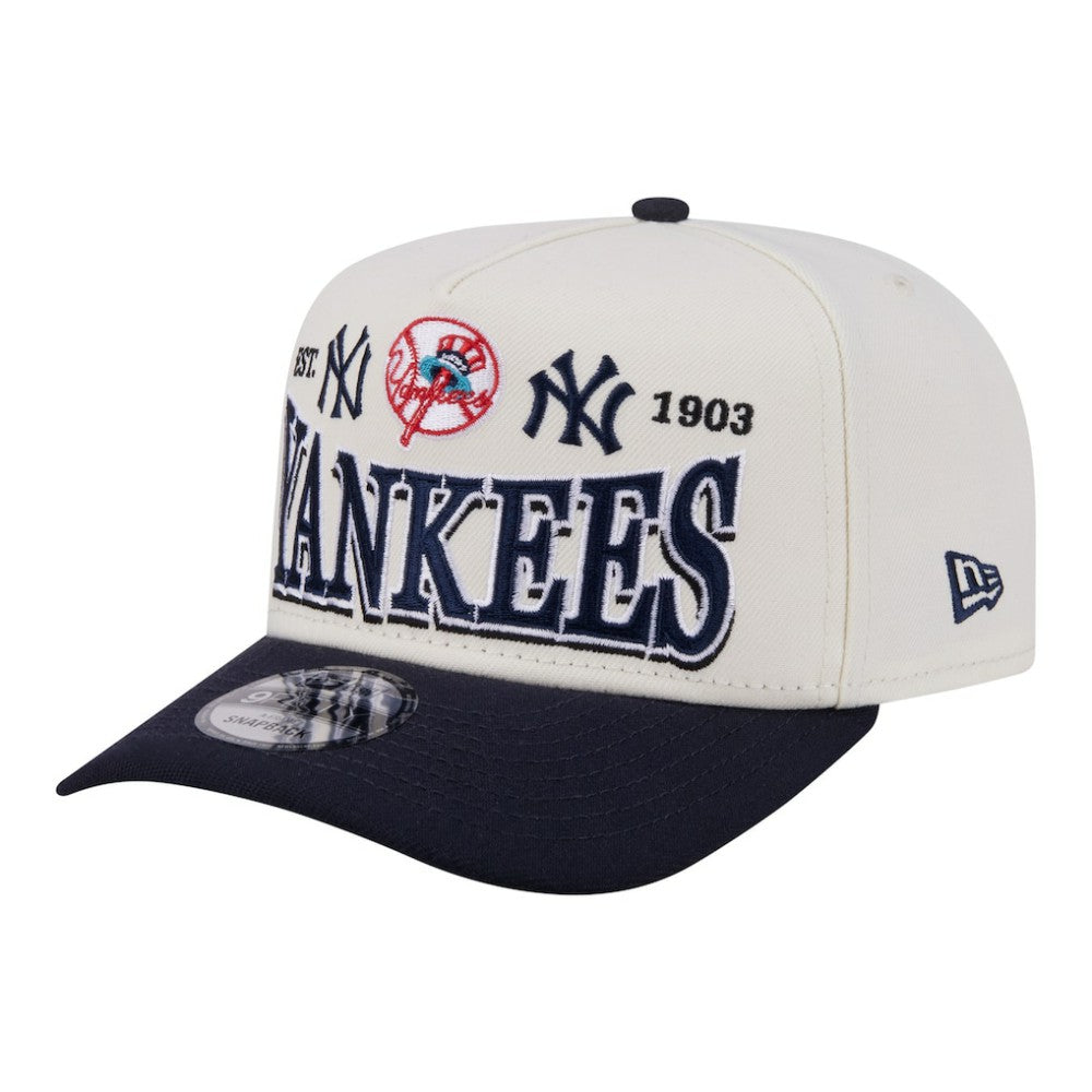 New York Yankees New Era Throwback Tri-Hit A-Frame 9FIFTY Adjustable Hat Discount