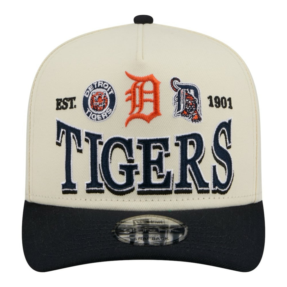 Detroit Tigers New Era Throwback Tri-Hit A-Frame 9FIFTY Adjustable Hat Outlet