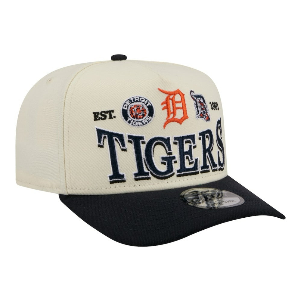 Detroit Tigers New Era Throwback Tri-Hit A-Frame 9FIFTY Adjustable Hat Outlet