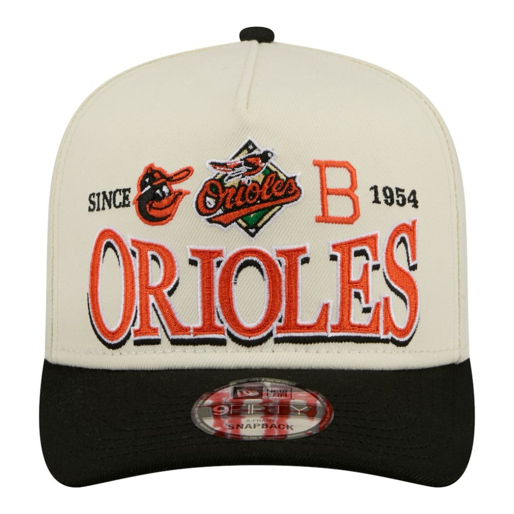 Baltimore Orioles New Era Throwback Tri-Hit A-Frame 9FIFTY Adjustable Hat Discount