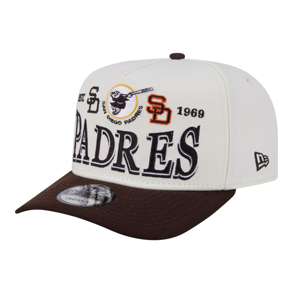San Diego Padres New Era Throwback Tri-Hit A-Frame 9FIFTY Adjustable Hat Sale