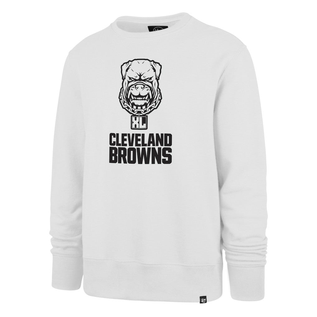 Cleveland Browns '47 Dawg Pound XL Imprint Headline Sweatshirt - White - 47 brand