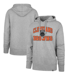Cleveland Browns '47 Dawg Pound XL Velocity Headline Pullover Hoodie - Gray - 47 brand