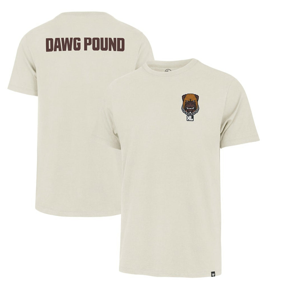 Cleveland Browns '47 Dawg Pound XL Backer Franklin T-Shirt - Cream - 47 brand