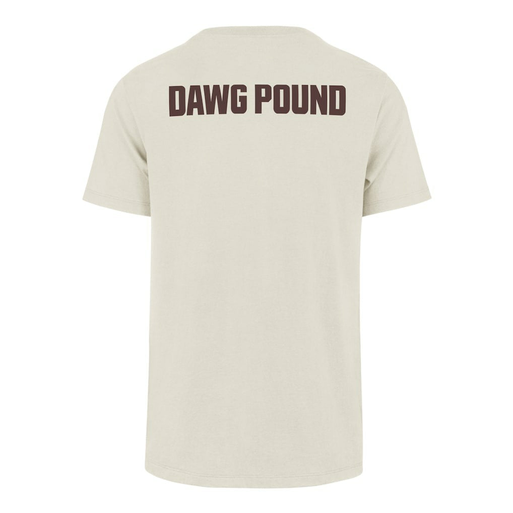 Cleveland Browns '47 Dawg Pound XL Backer Franklin T-Shirt - Cream - 47 brand