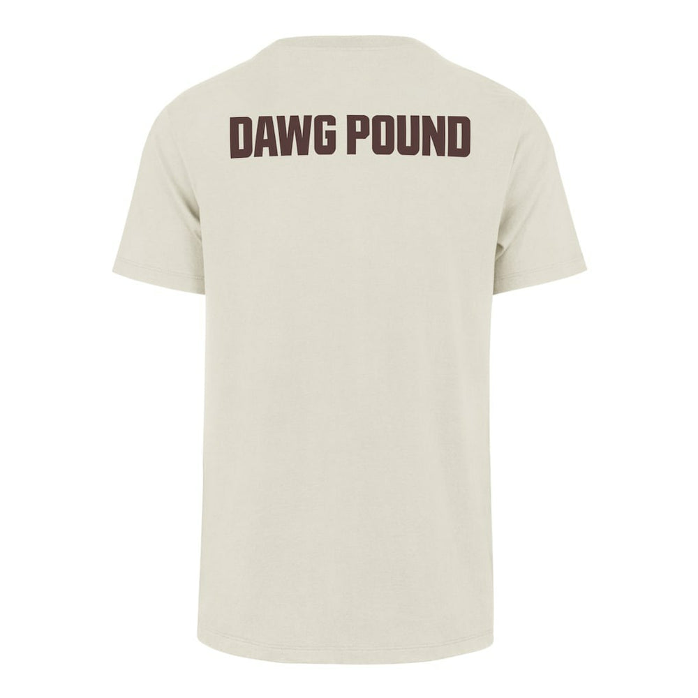 Cleveland Browns '47 Dawg Pound XL Backer Franklin T-Shirt - Cream - 47 brand