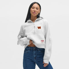 Washington Commanders lululemon Women's Scuba Oversized Half-Zip Hoodie - Heathered Core Ultra Light Grey - NFL