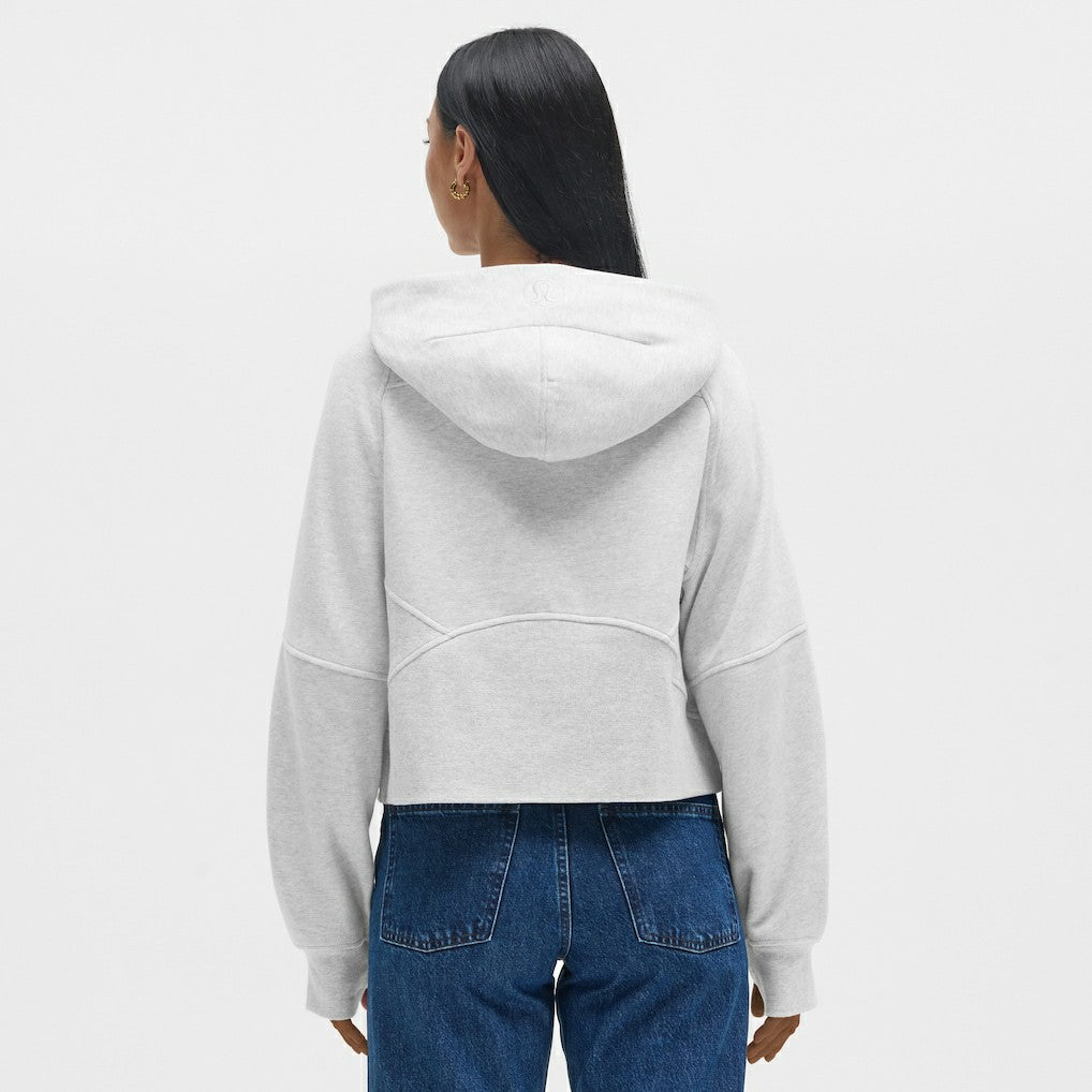Washington Commanders lululemon Women's Scuba Oversized Half-Zip Hoodie - Heathered Core Ultra Light Grey - NFL