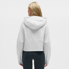 Arizona Cardinals lululemon Women's Scuba Oversized Half-Zip Hoodie - Heathered Core Ultra Light Grey - NFL