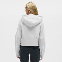 Cleveland Browns lululemon Women's Scuba Oversized Half-Zip Hoodie - Heathered Core Ultra Light Grey - NFL