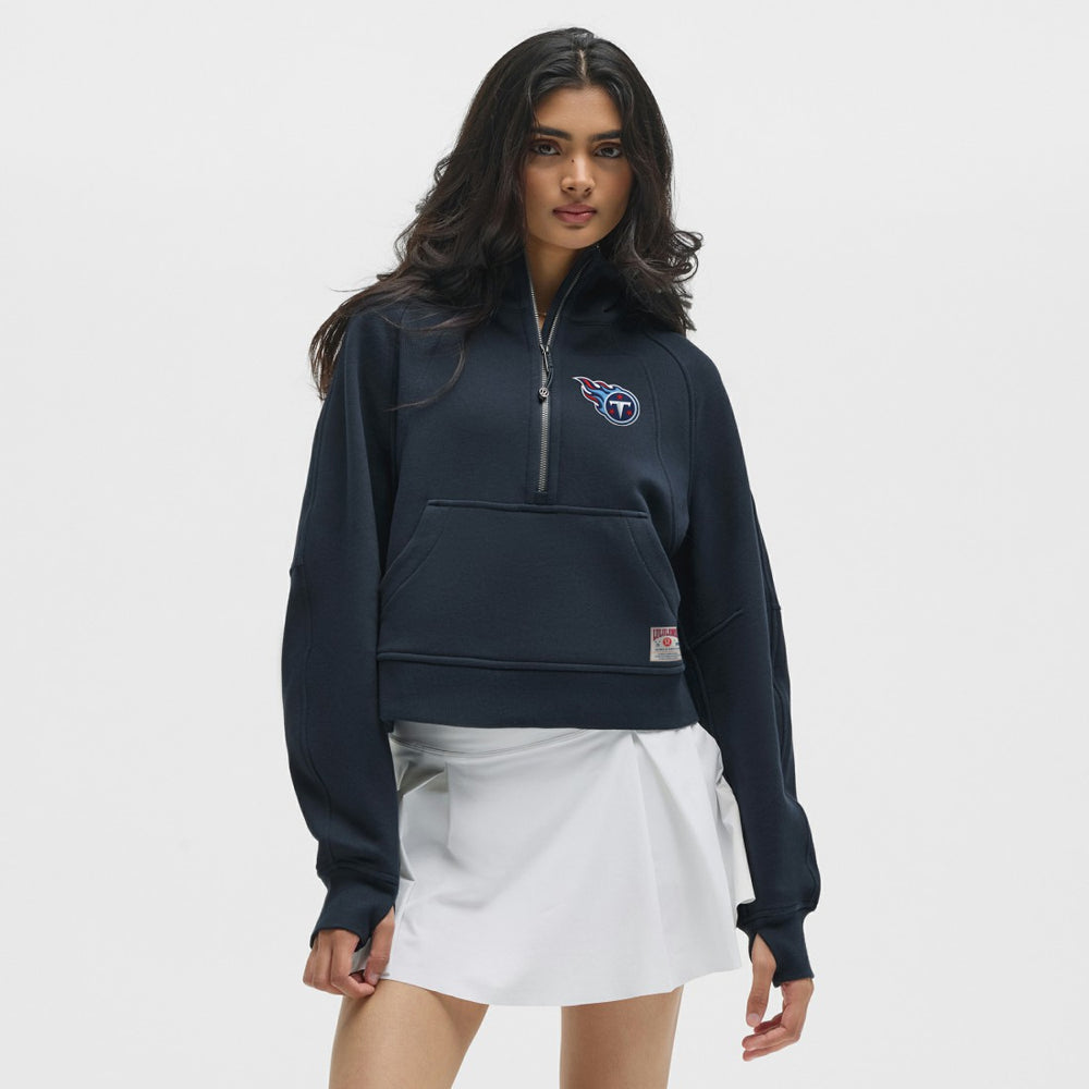 Tennessee Titans lululemon Women's Scuba Oversized Half-Zip Hoodie - True Navy - NFL