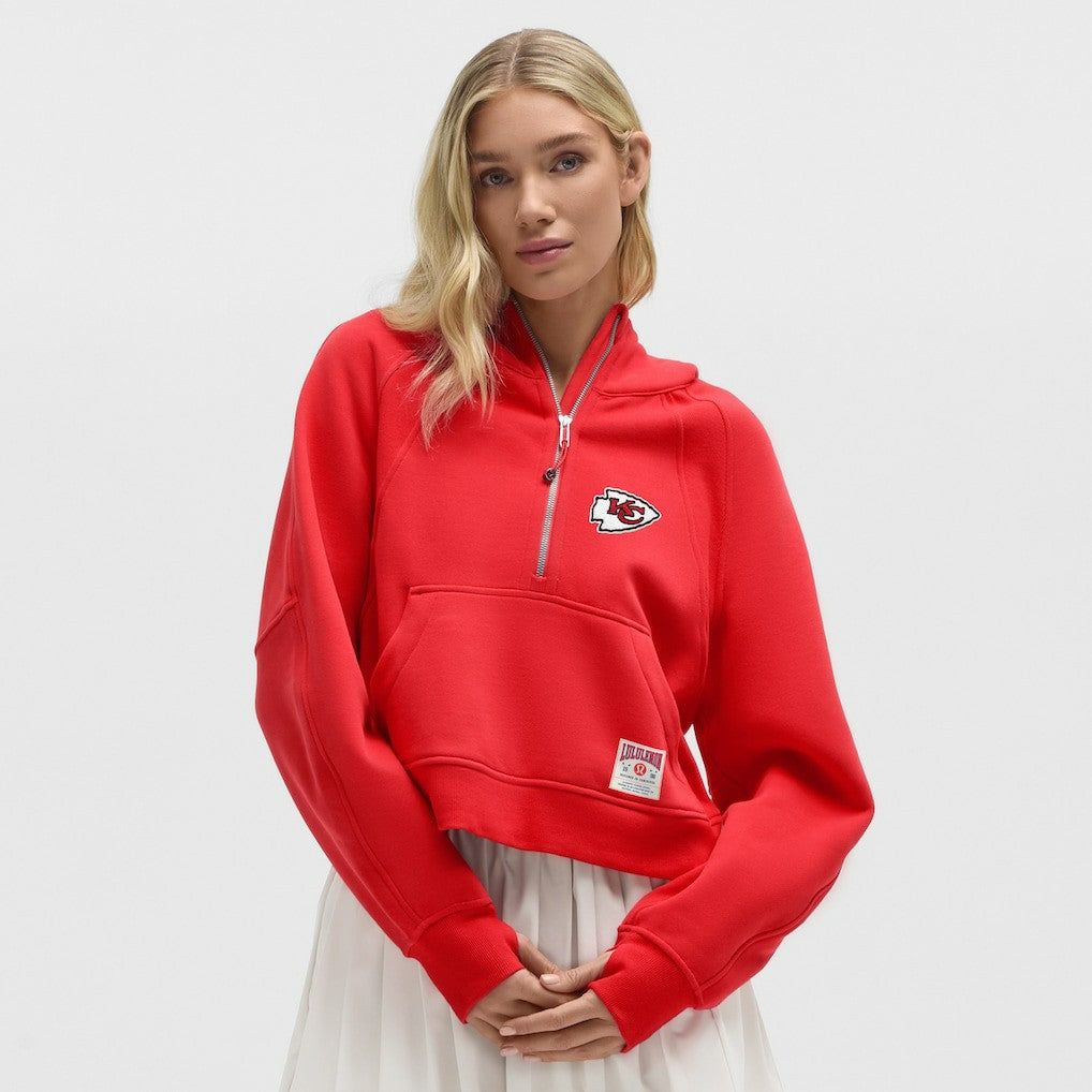 Kansas City Chiefs lululemon Women's Scuba Oversized Half-Zip Hoodie - True Red - NFL