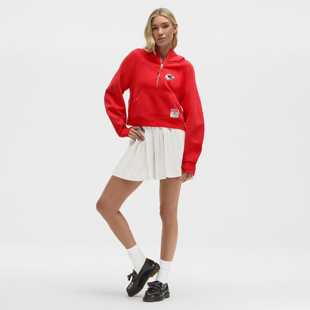 Kansas City Chiefs lululemon Women's Scuba Oversized Half-Zip Hoodie - True Red - NFL