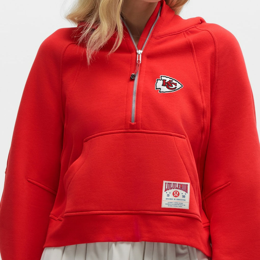 Kansas City Chiefs lululemon Women's Scuba Oversized Half-Zip Hoodie - True Red - NFL