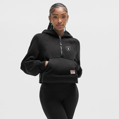 Las Vegas Raiders lululemon Women's Scuba Oversized Half-Zip Hoodie - Black - NFL
