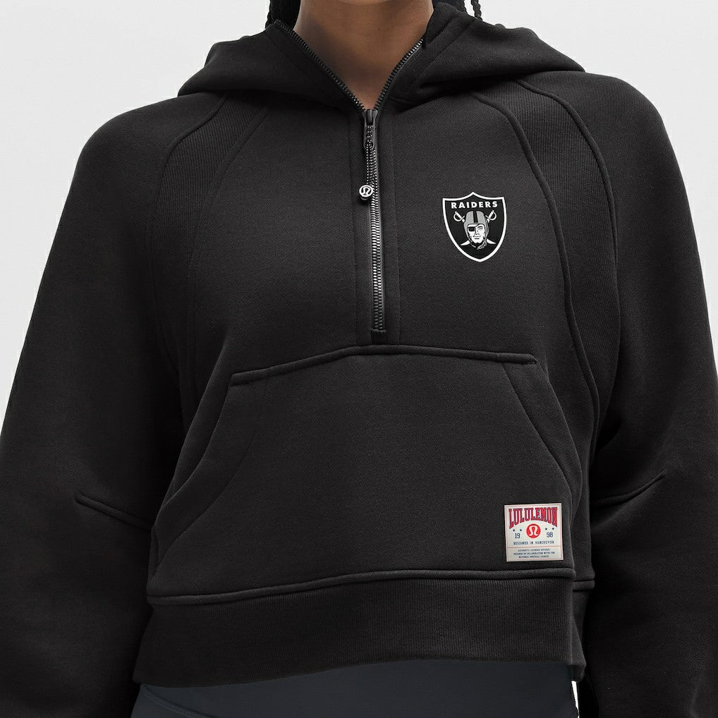 Las Vegas Raiders lululemon Women's Scuba Oversized Half-Zip Hoodie - Black - NFL