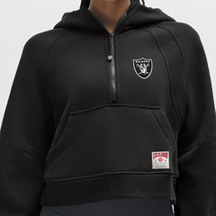 Las Vegas Raiders lululemon Women's Scuba Oversized Half-Zip Hoodie - Black - NFL