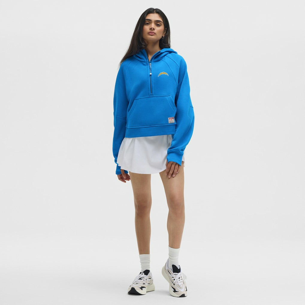 Los Angeles Chargers lululemon Women's Scuba Oversized Half-Zip Hoodie - Beaming Blue - NFL