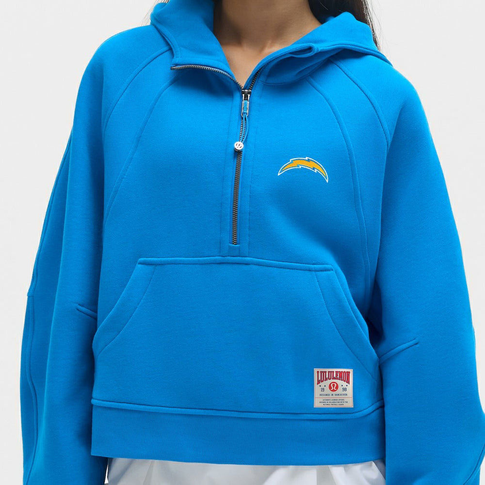 Los Angeles Chargers lululemon Women's Scuba Oversized Half-Zip Hoodie - Beaming Blue - NFL