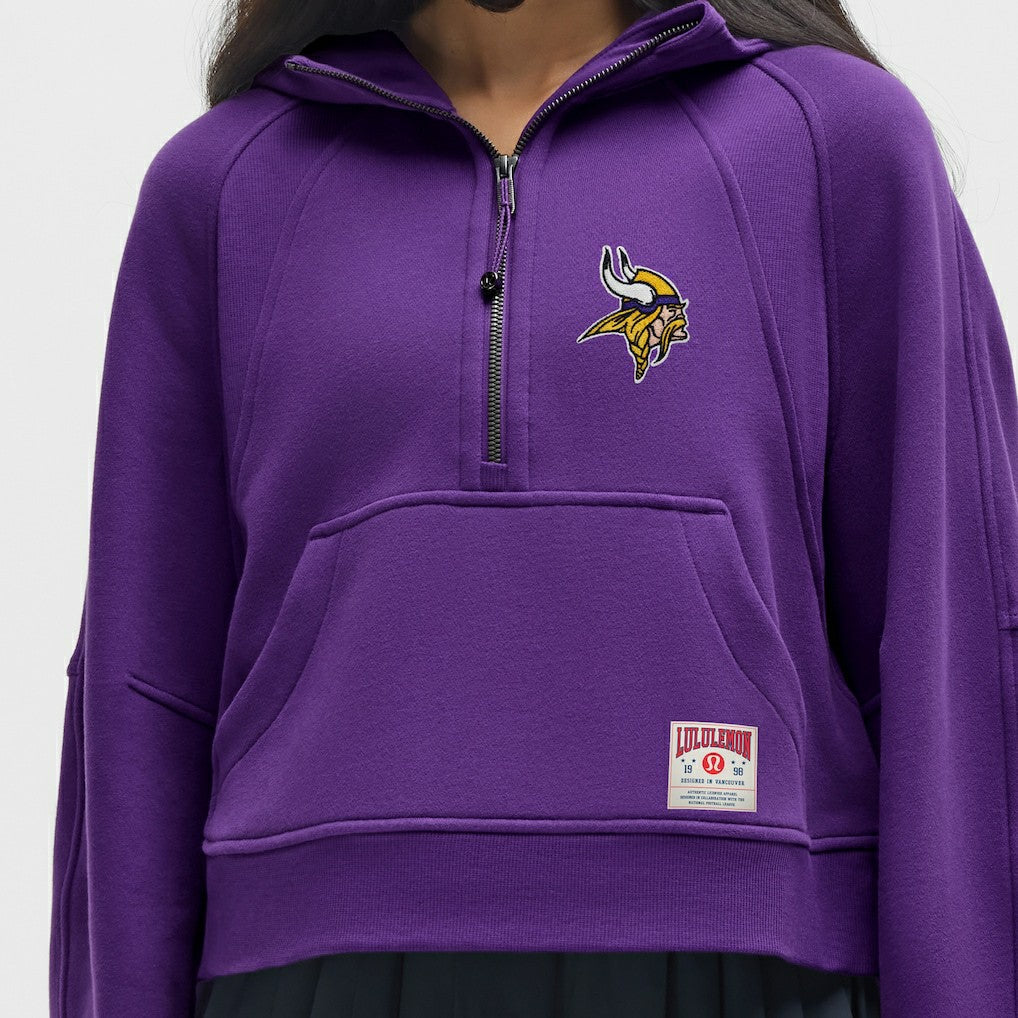 Minnesota Vikings lululemon Women's Scuba Oversized Half-Zip Hoodie - College Purple - NFL
