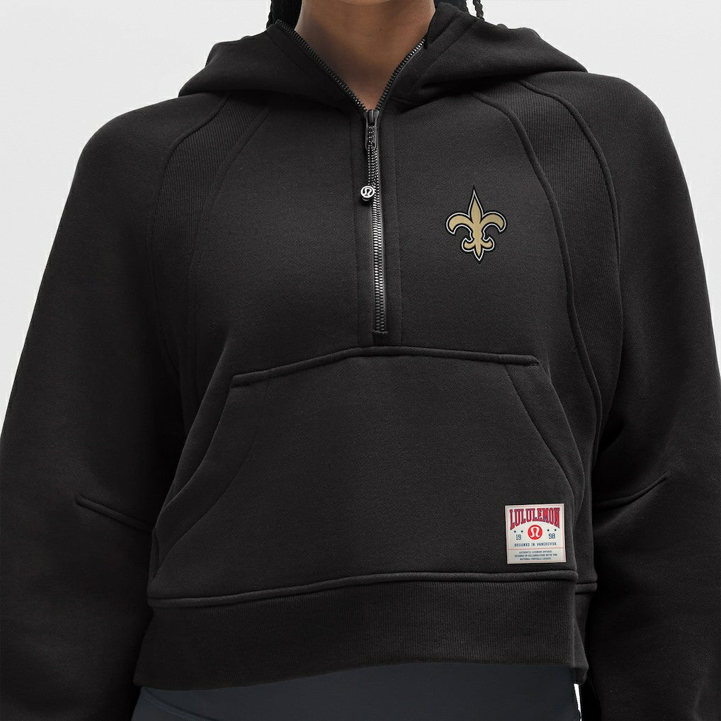 New Orleans Saints lululemon Women's Scuba Oversized Half-Zip Hoodie - Black - NFL