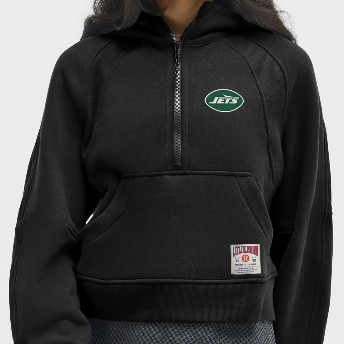 New York Jets lululemon Women's Scuba Oversized Half-Zip Hoodie - Black - NFL