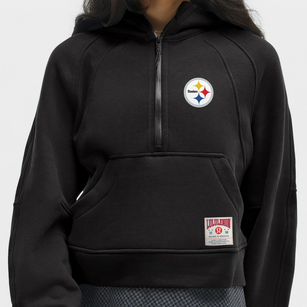 Pittsburgh Steelers lululemon Women's Scuba Oversized Half-Zip Hoodie - Black - NFL