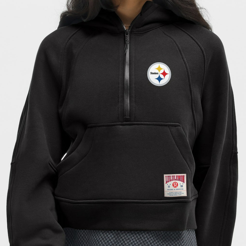 Pittsburgh Steelers lululemon Women's Scuba Oversized Half-Zip Hoodie - Black - NFL