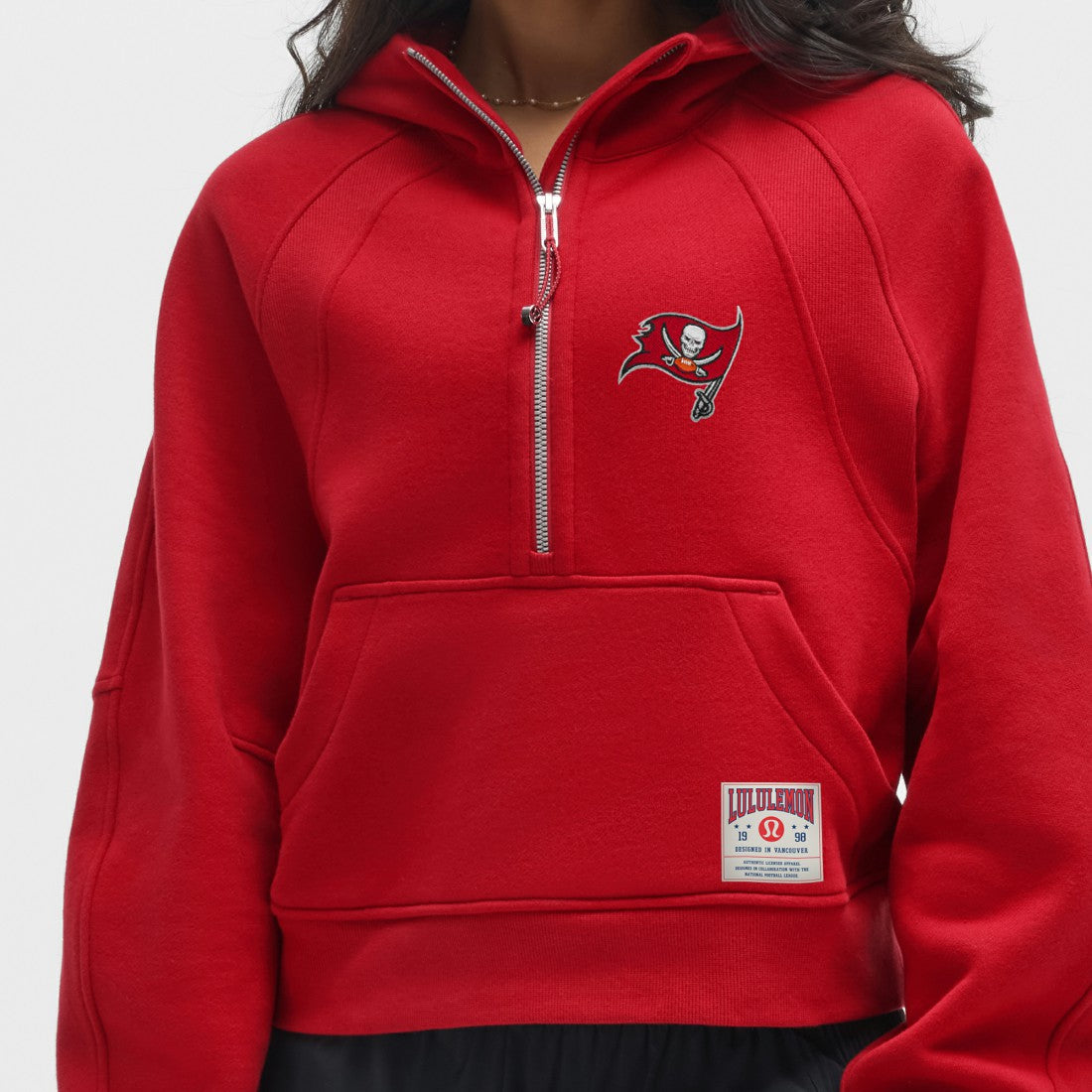Tampa Bay Buccaneers lululemon Women's Scuba Oversized Half-Zip Hoodie - College Crimson - NFL