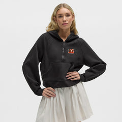 Cincinnati Bengals lululemon Women's Scuba Oversized Half-Zip Hoodie - Black - NFL