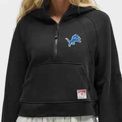 Detroit Lions lululemon Women's Scuba Oversized Half-Zip Hoodie - Black - NFL