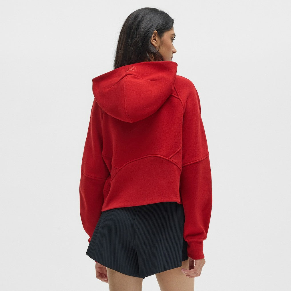 Atlanta Falcons lululemon Women's Scuba Oversized Half-Zip Hoodie - College Crimson - NFL