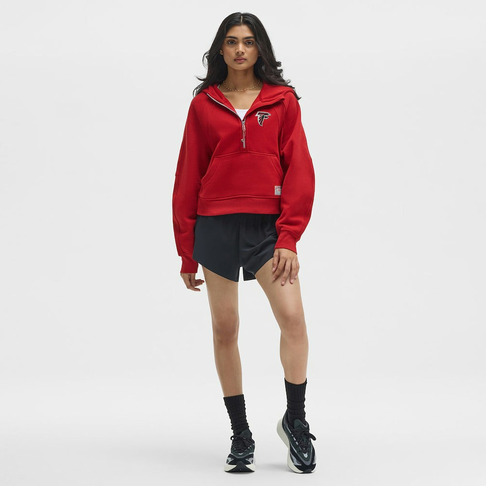 Atlanta Falcons lululemon Women's Scuba Oversized Half-Zip Hoodie - College Crimson - NFL