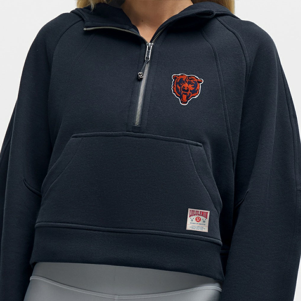 Chicago Bears lululemon Women's Scuba Oversized Half-Zip Hoodie - True Navy - NFL