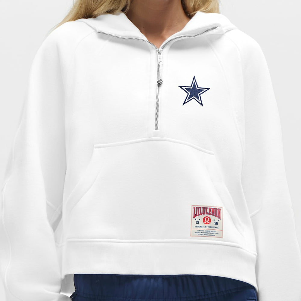 Dallas Cowboys lululemon Women's Scuba Oversized Half-Zip Hoodie - White - NFL