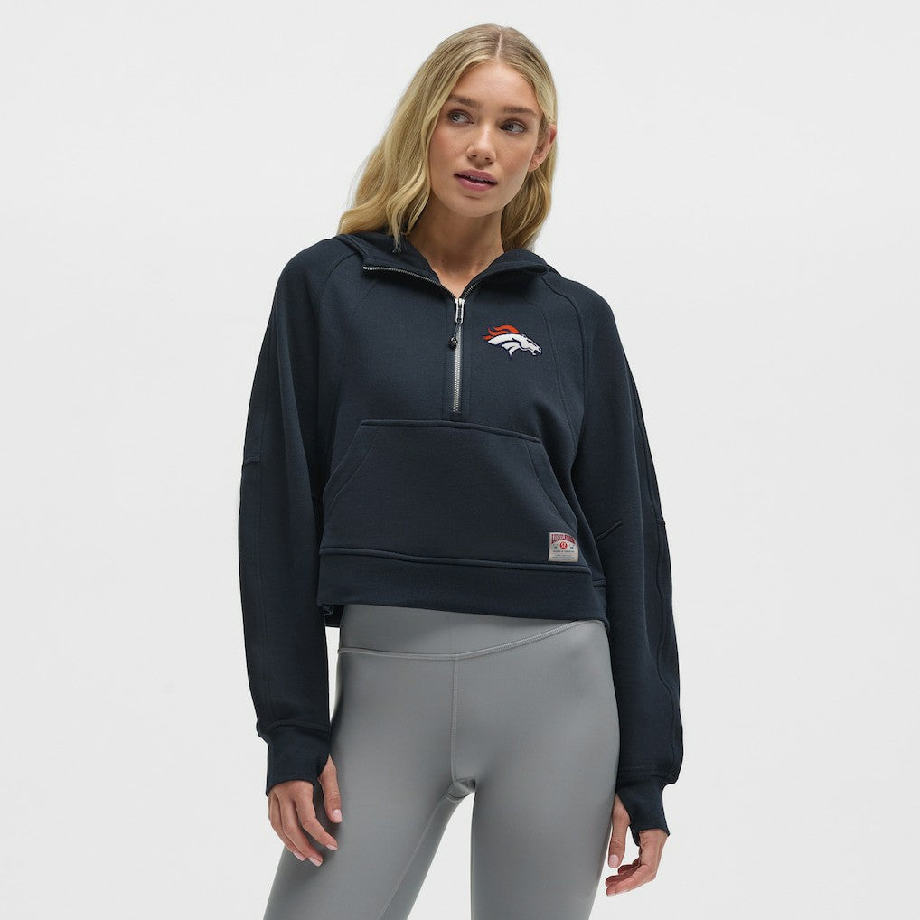 Denver Broncos lululemon Women's Scuba Oversized Half-Zip Hoodie - True Navy - NFL