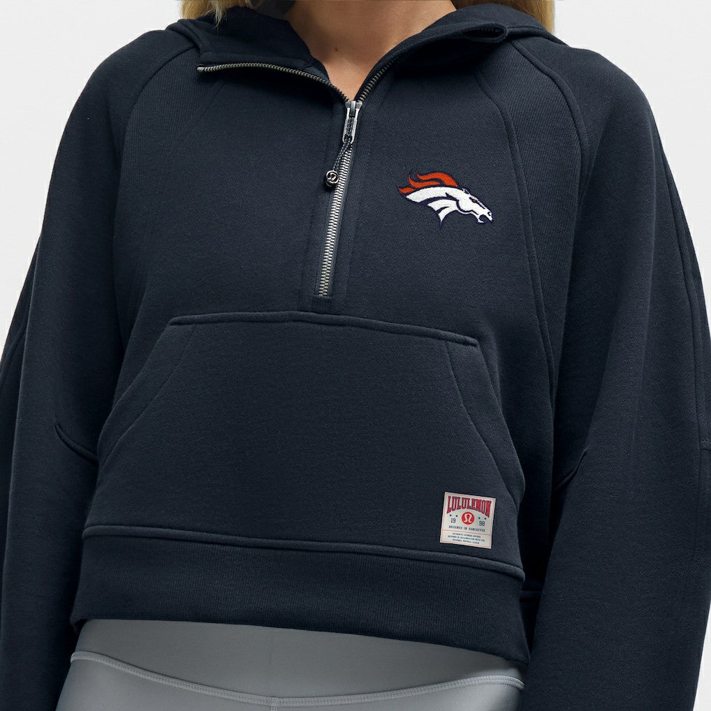 Denver Broncos lululemon Women's Scuba Oversized Half-Zip Hoodie - True Navy - NFL