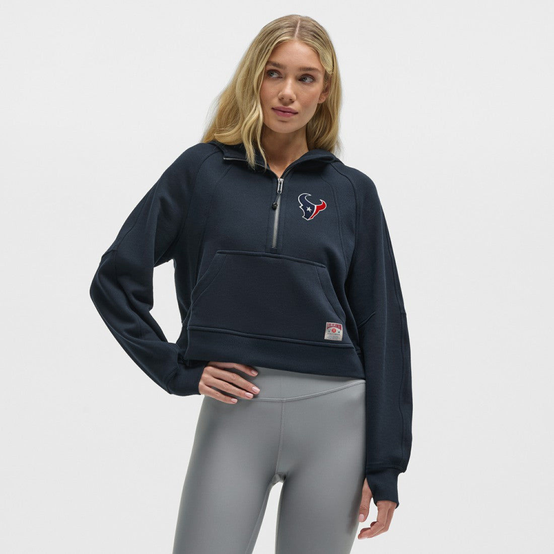 Houston Texans lululemon Women's Scuba Oversized Half-Zip Hoodie - True Navy - NFL