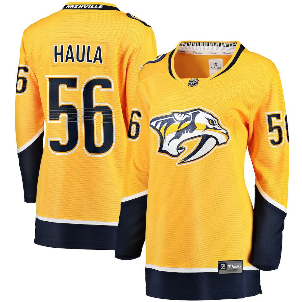 Erik Haula Nashville Predators Fanatics Women's Home Breakaway Player Jersey - Gold | Fanatics Lifestyle
